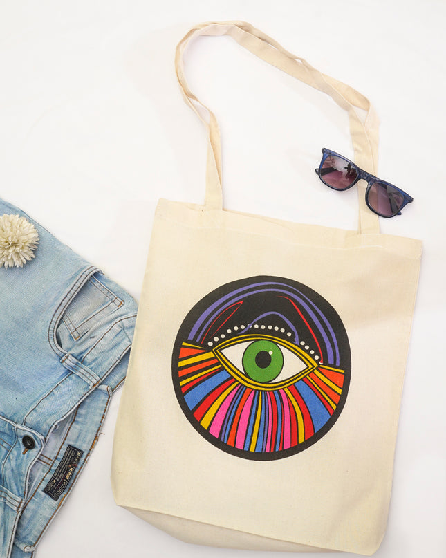 Colourful Evil Eye Tote Bag