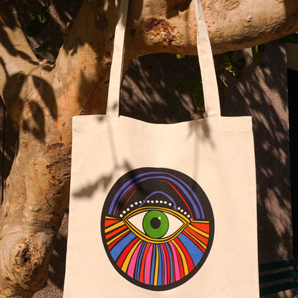 Colourful Evil Eye Tote Bag