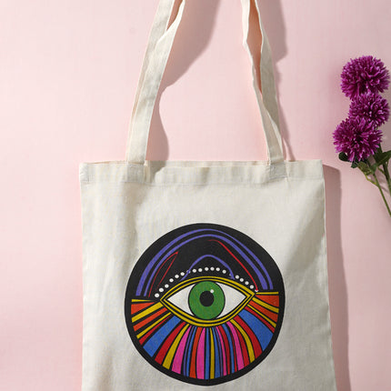 Colourful Evil Eye Tote Bag