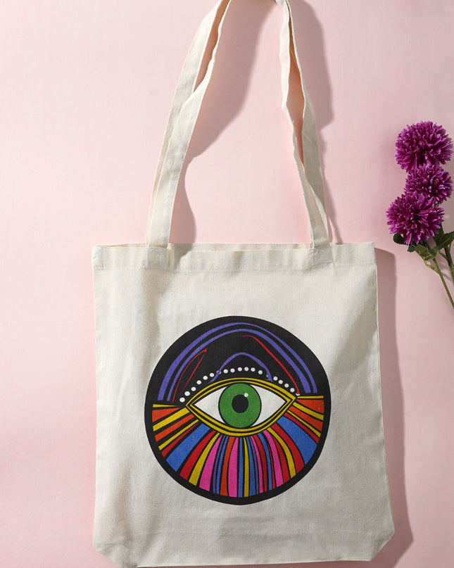 Colourful Evil Eye Tote Bag