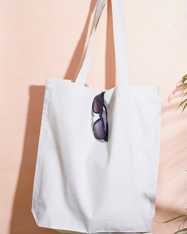 Plain Off White Canvas Tote Bag