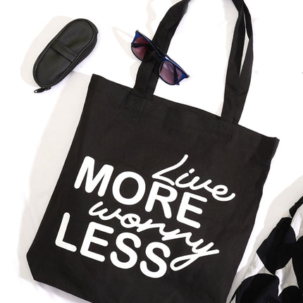 Live More Worry Less Tote Bag