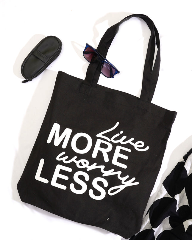 Live More Worry Less Tote Bag