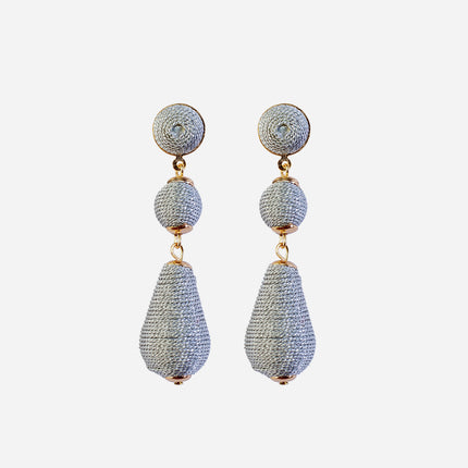 Silver Cord Dangle Earrings