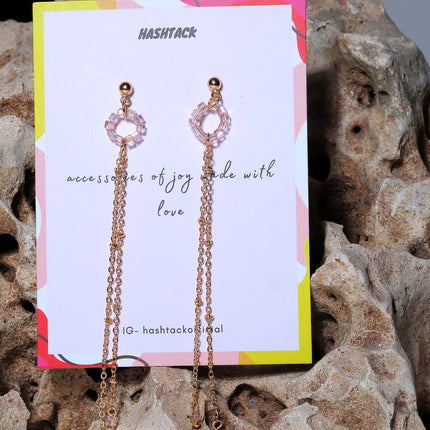 Sparkling Stream Chain Earrings