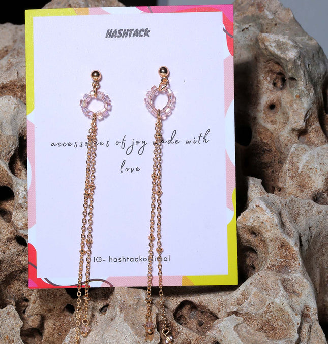 Sparkling Stream Chain Earrings