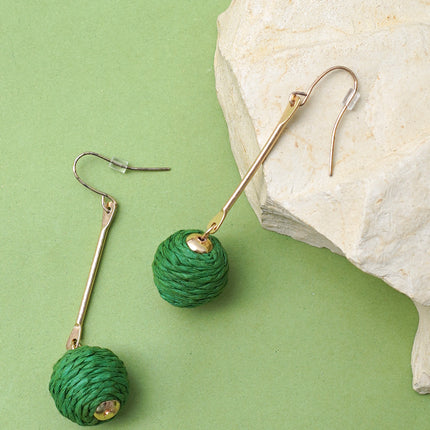 Green Ball Cord Dangles