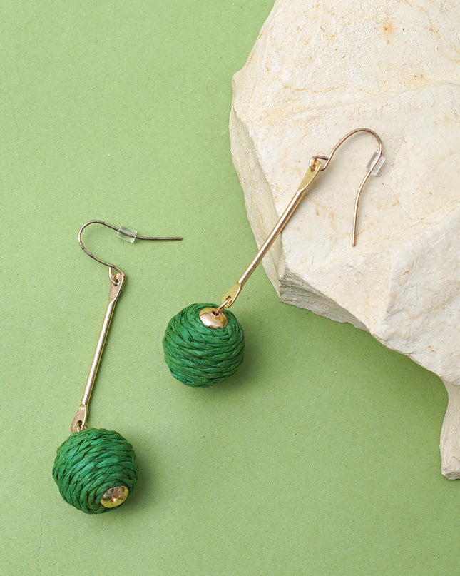 Green Ball Cord Dangles