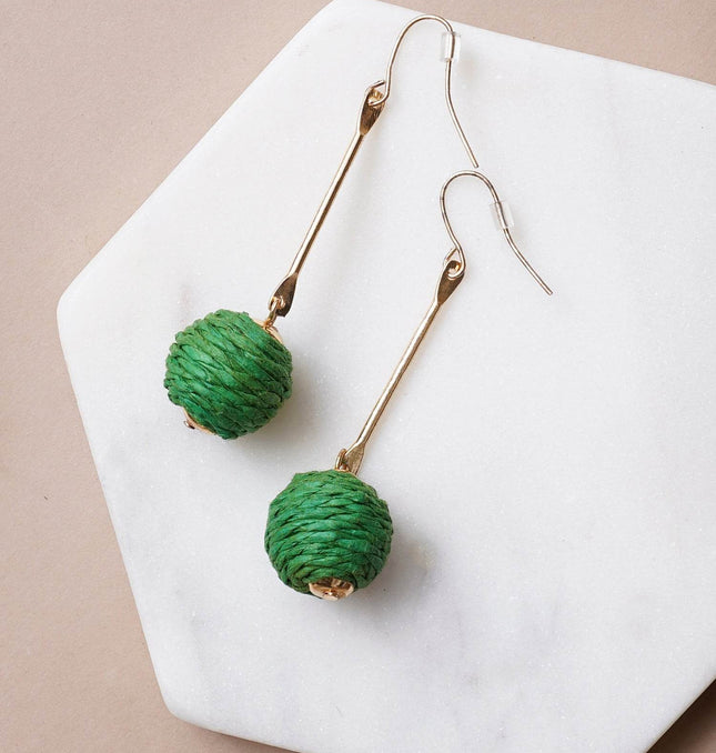 Green Ball Cord Dangles - HASHTACK