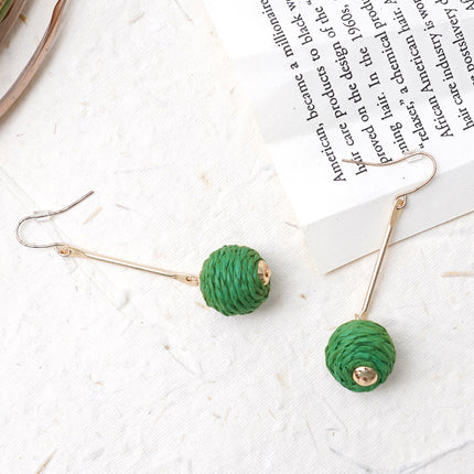 Green Ball Cord Dangles