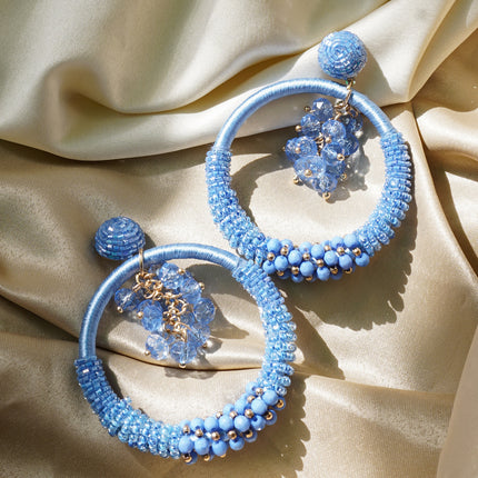 Skyline Blue Hoop Earrings