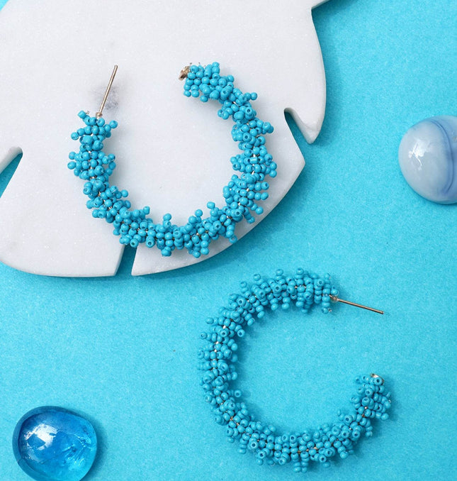 Pastel Blue Semi Hoops - HASHTACK