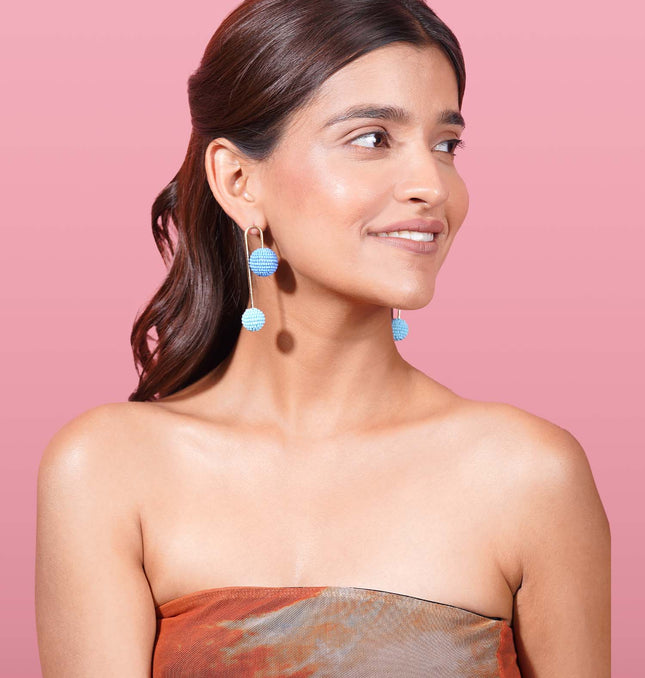 Navy Night Blue Earrings