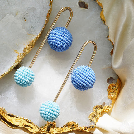 Navy Night Blue Earrings