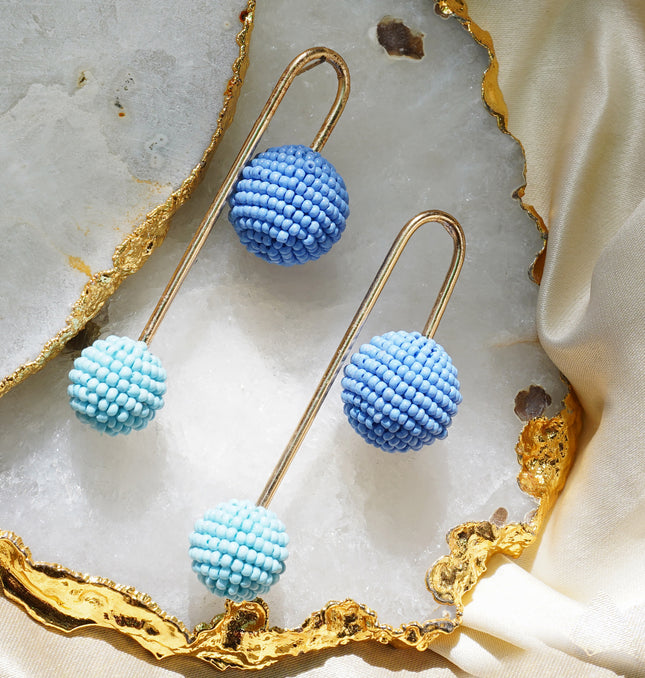 Navy Night Blue Earrings