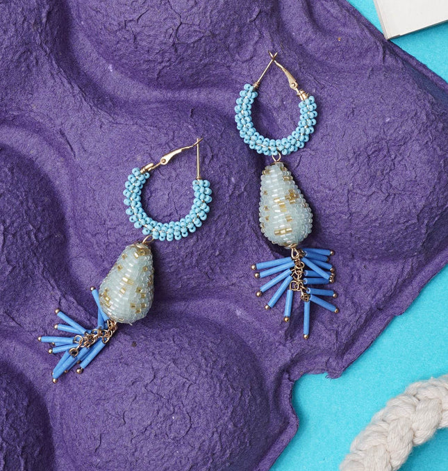 Powder Blue drop earrings - HASHTACK