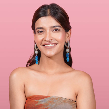 Feather Baby Blue Earrings