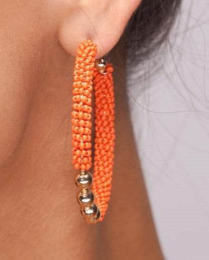 Honeyed Hues Orange Hoops - HASHTACK