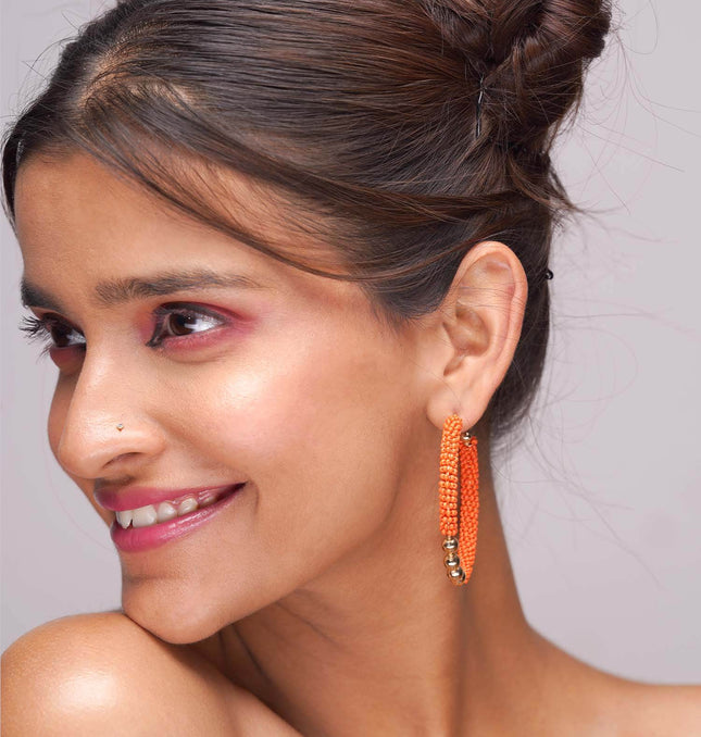 Honeyed Hues Orange Hoops - HASHTACK