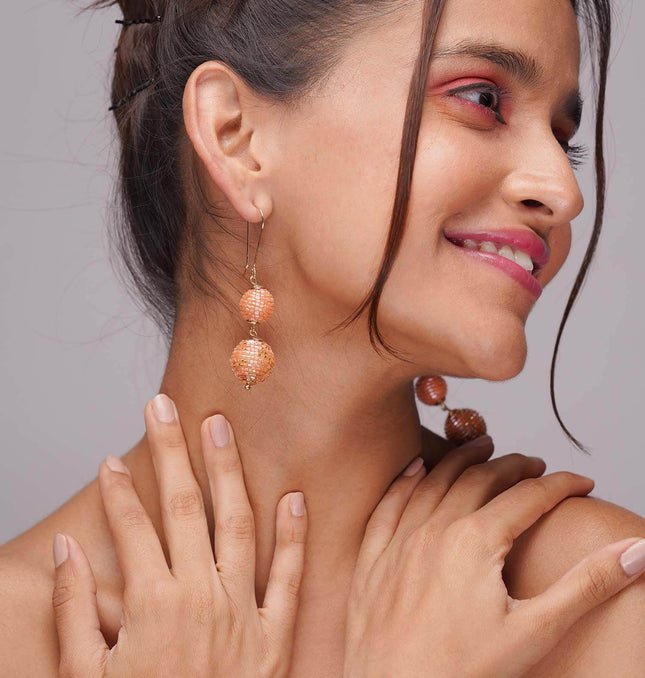 Orange Flame Drop Earrings - HASHTACK