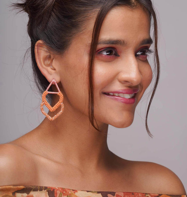 Orange Golden Glow Earrings - HASHTACK