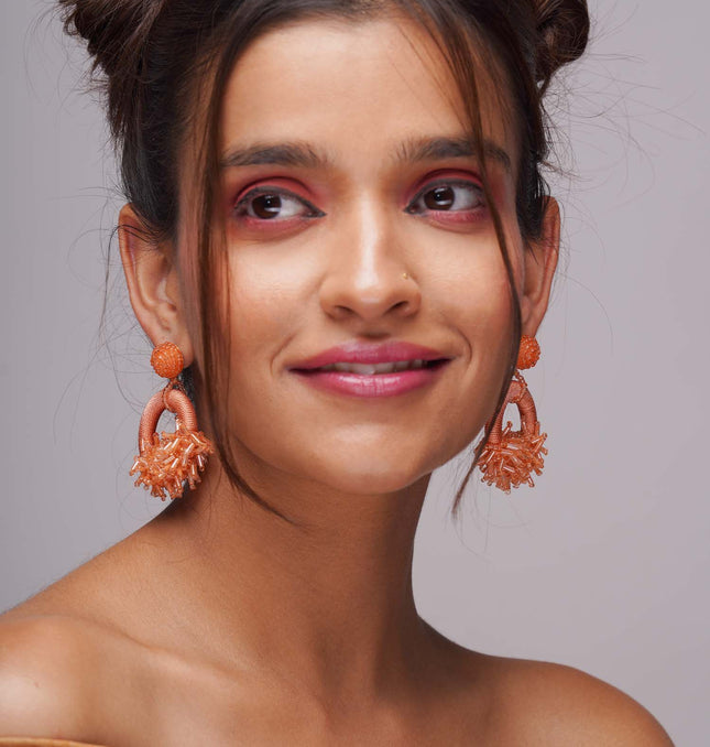 Firecracker Orange Earrings