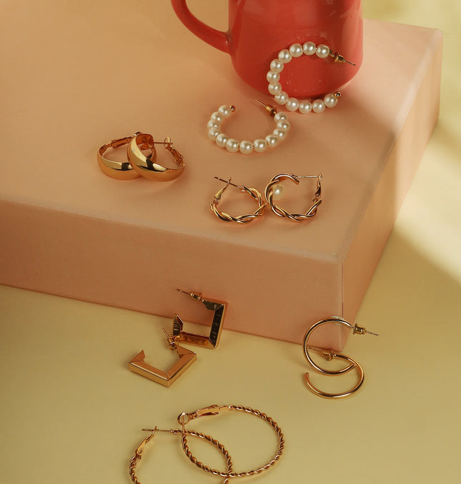 METAL EARRING SET OF 6