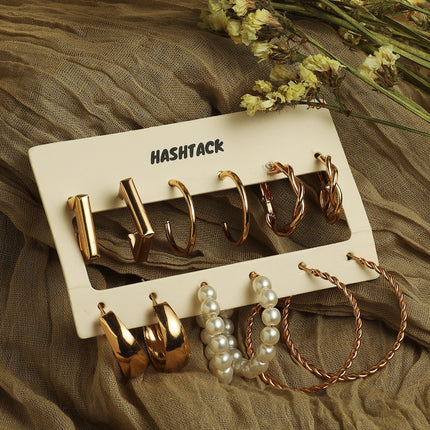 METAL EARRING SET OF 6