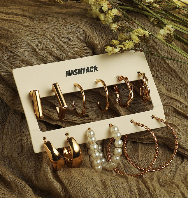 METAL EARRING SET OF 6
