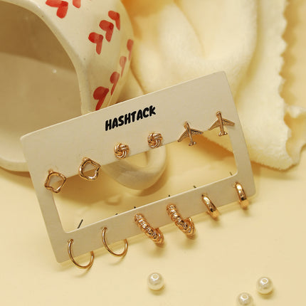 METAL EARRING SETS SET OF 6