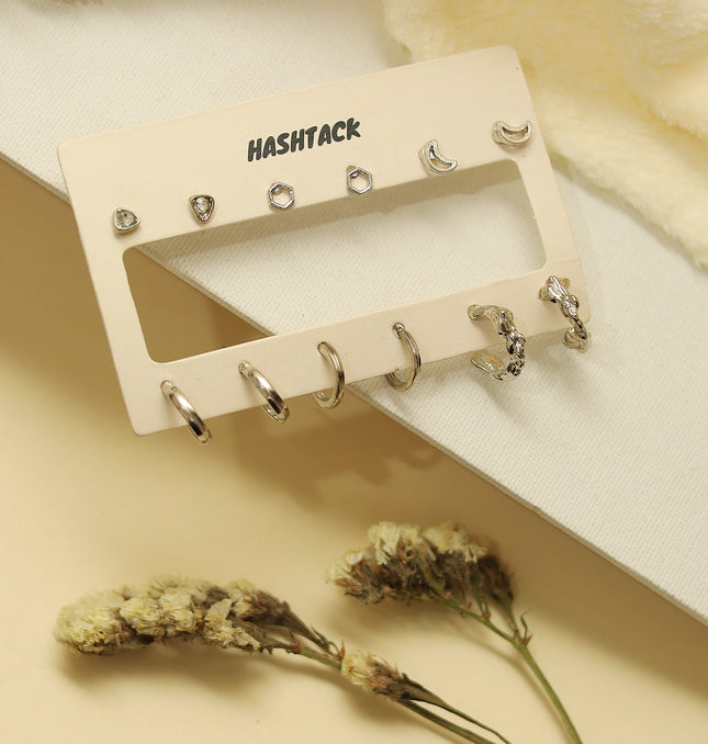 METAL EARRING SETS SET OF 6