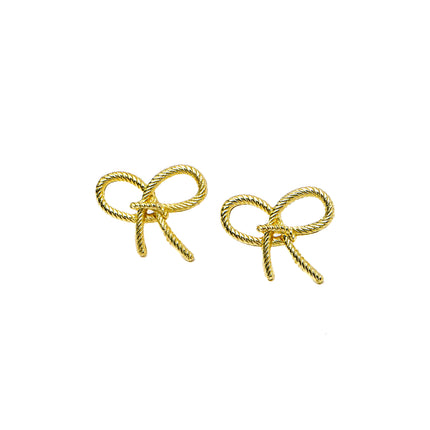 Twisted Knot Gold Stud Earrings