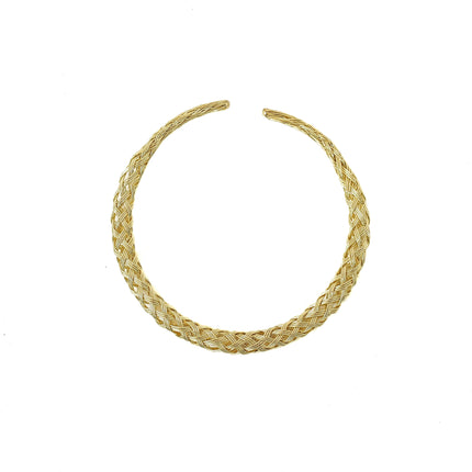 Golden Aura Adjustable Brass Necklace - HASHTACK