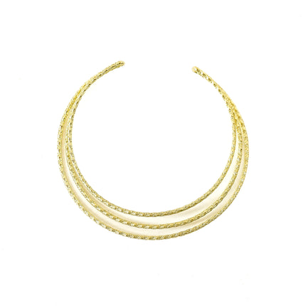 Triple Layer Brass Necklace