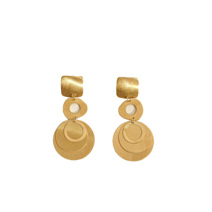 Bold Shape Brass Earrings