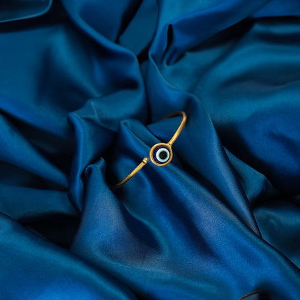 Evil Eye Aura Brass Adjustable Cuff