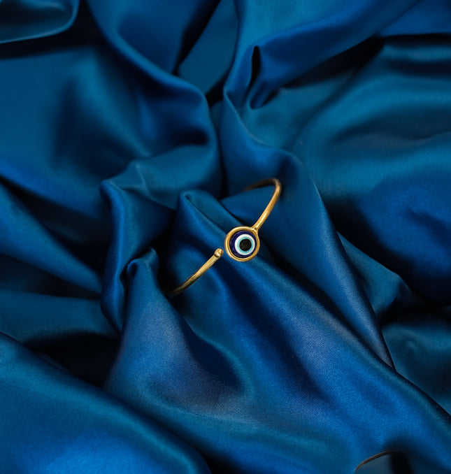 Evil Eye Aura Brass Adjustable Cuff