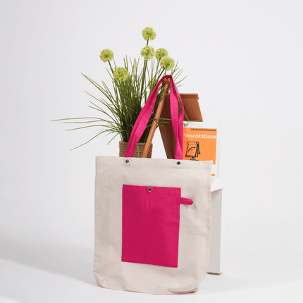 Pink Candy Canvas Tote Bag - HASHTACK