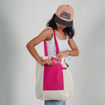 Pink Candy Canvas Tote Bag - HASHTACK
