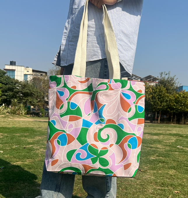 Pattern Cotton Canvas Tote
