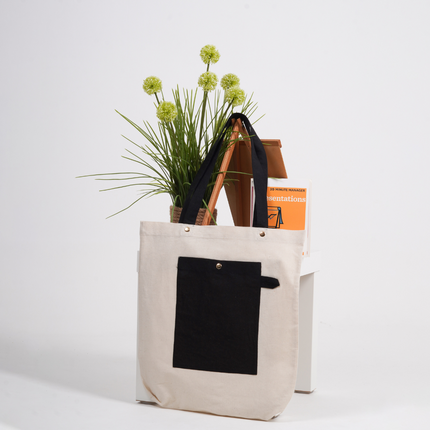 Bold Black canvas Tote Bag