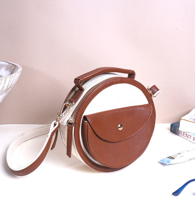 Sunset Canvas Sling Bag Tan