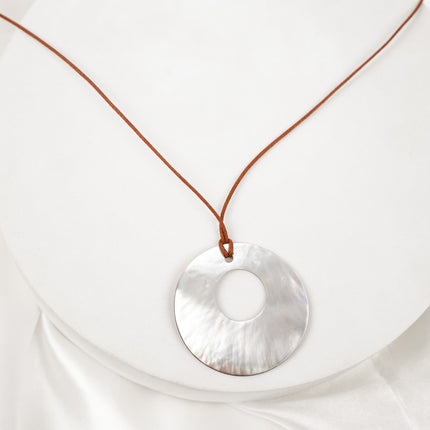Luna Halo Shell Pendant Necklace