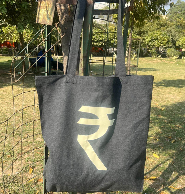 Rupee Cotton Canvas Tote - HASHTACK