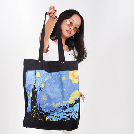 Van Gogh Canvas Tote Bag - HASHTACK