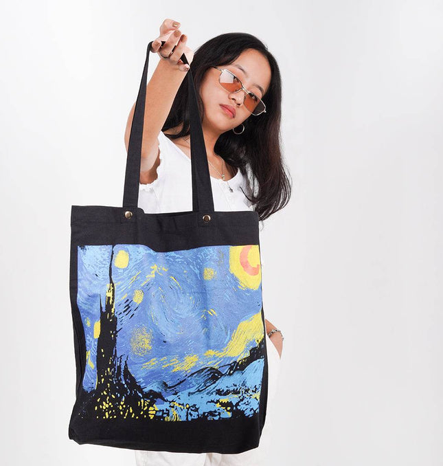 Van Gogh Canvas Tote Bag - HASHTACK