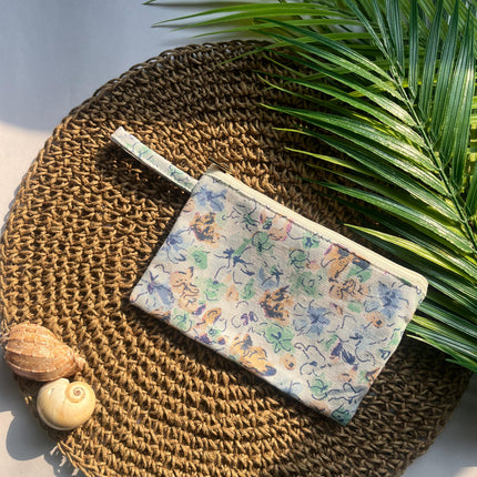 Flower Printed Utility Pouch