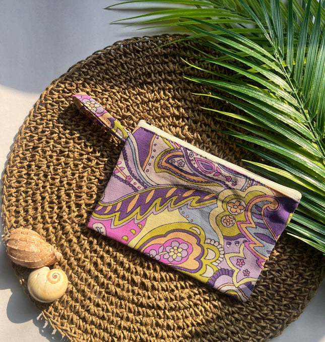 Paisley Cotton Utility Pouch - HASHTACK
