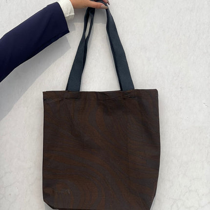 Coffee Swirl Canvas Tote Bag