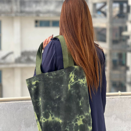 Smoky Evergreen Canvas Tote Bag